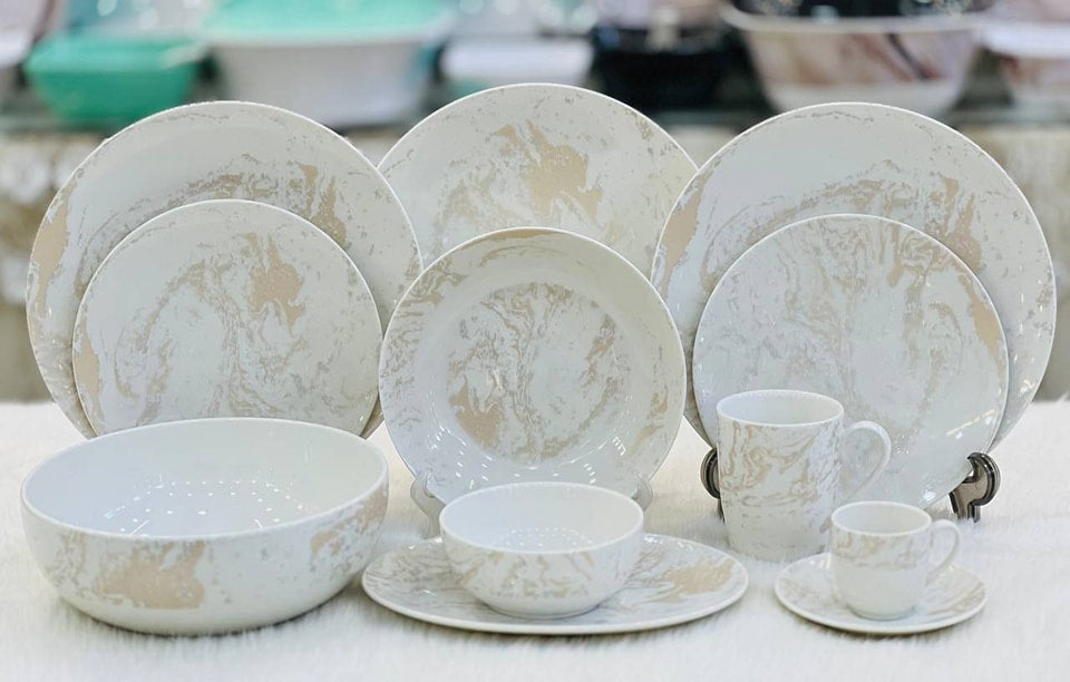 طقم عشاء بورسلين 46 قطعة فتحي محمود