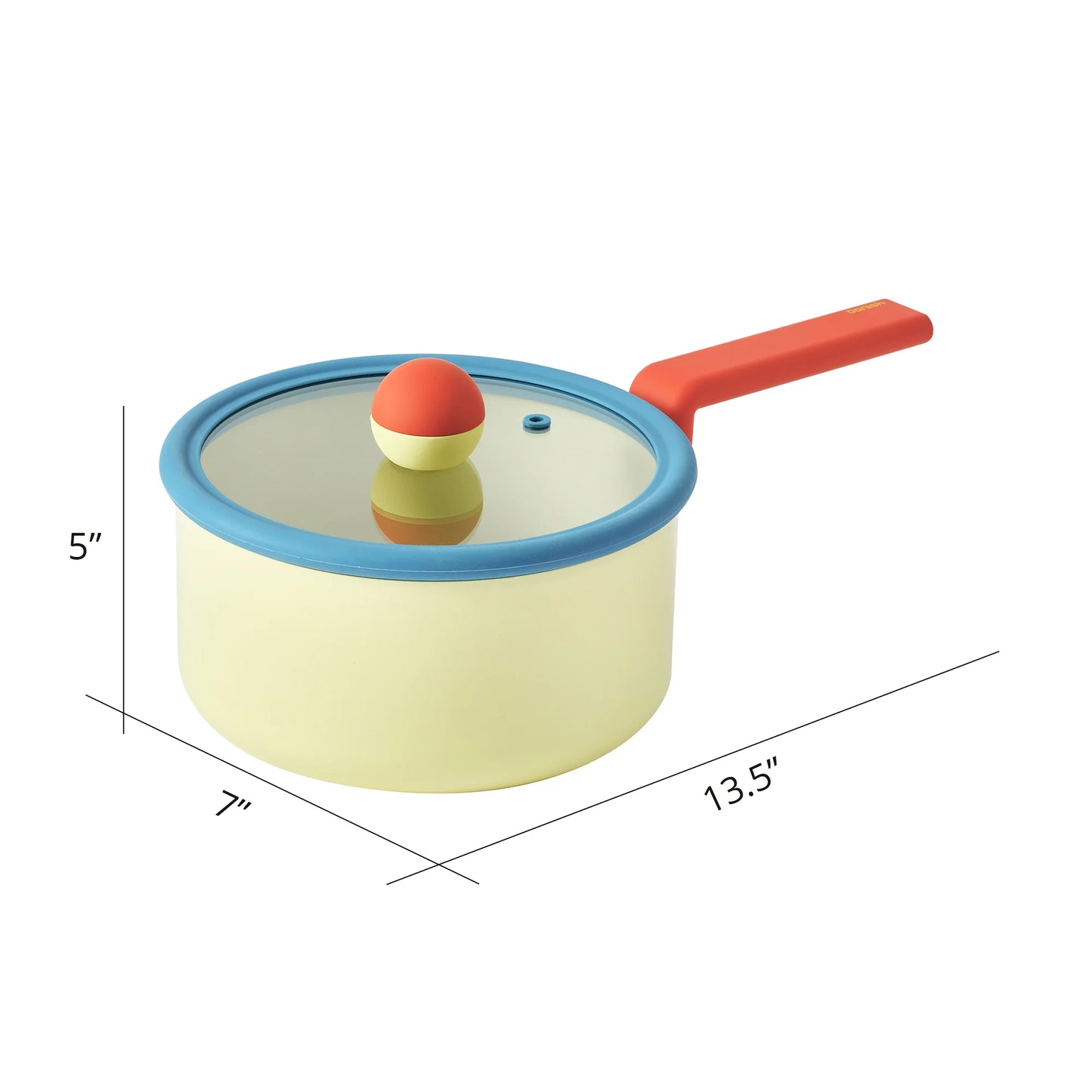 Danish Cookware/كسرولة18سم+غطاء زجاج