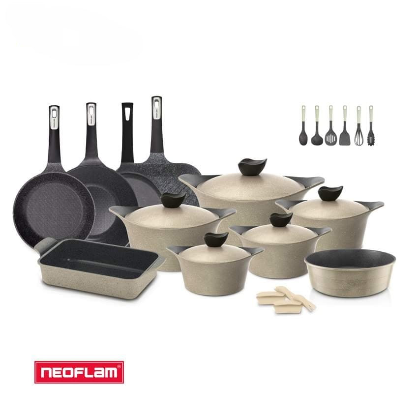 طقم طقم حلل جرانيت نيوفلام، 26 قطعه - وورم