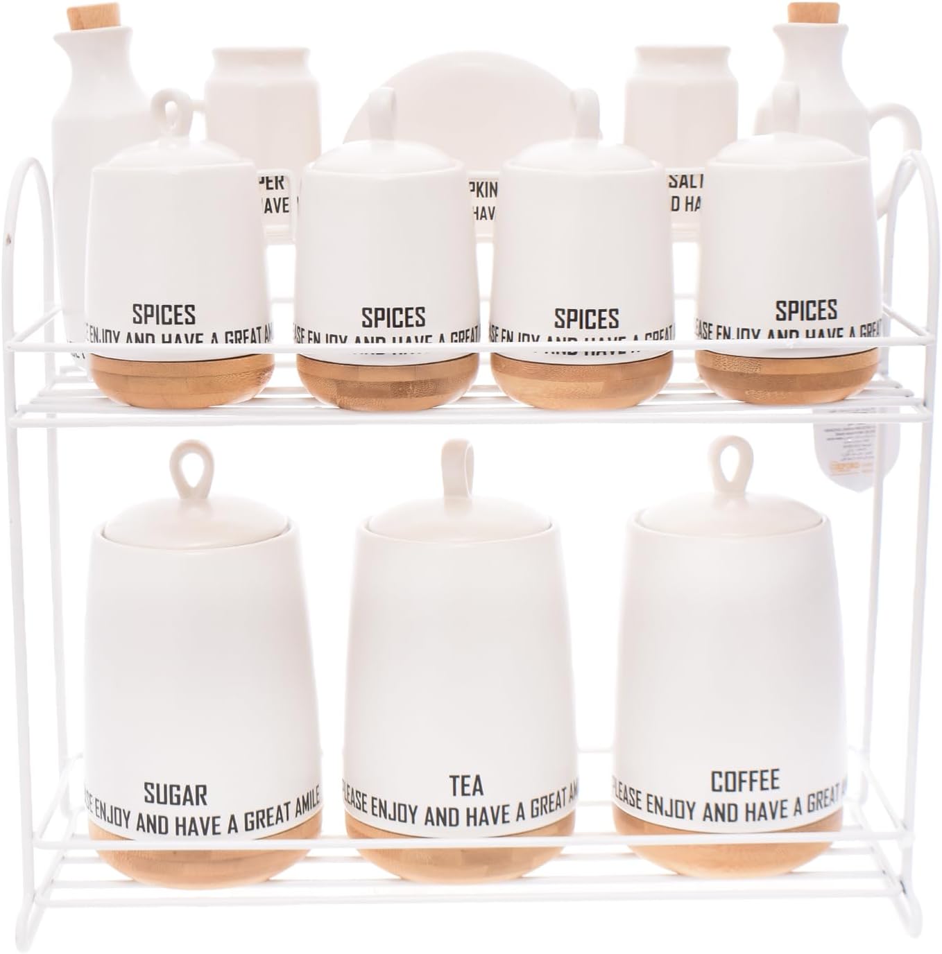 طقم توابل على حامل 12 قطعة