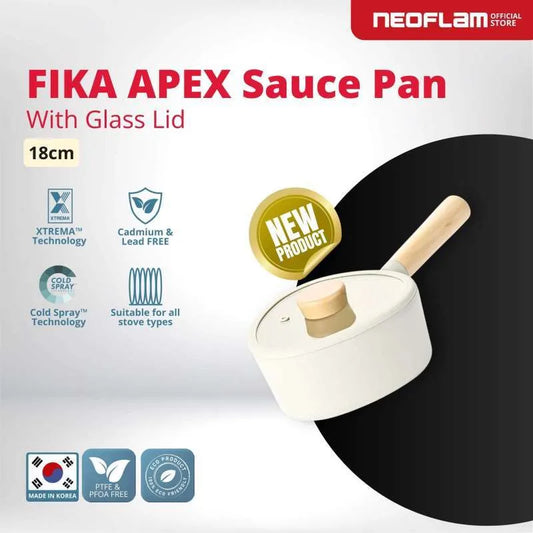 Fika Apex/كسرولة18سم+غطاء زجاج