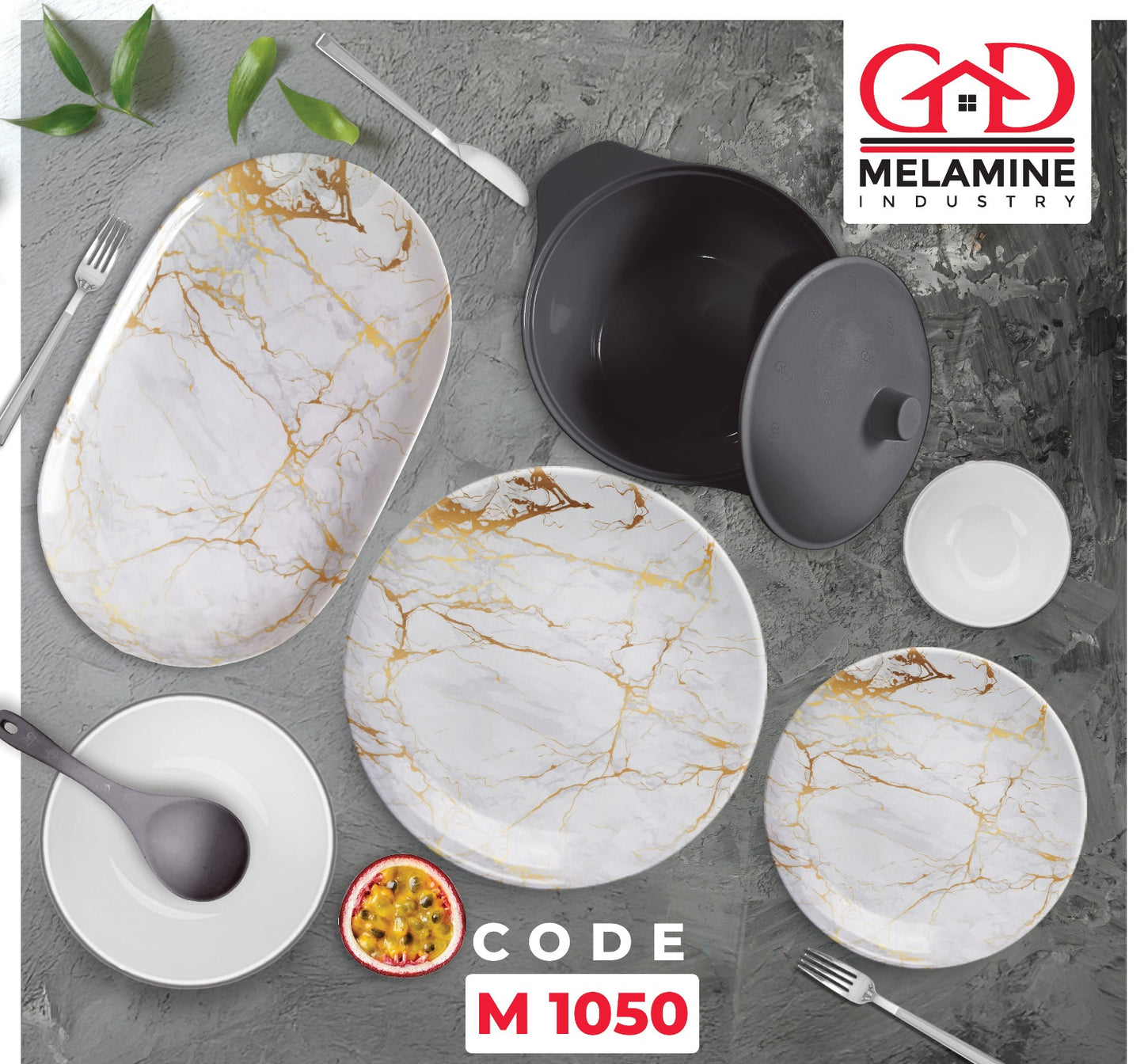 طقم عشاء ميلامين جي دي مدور اشكال مختلفه