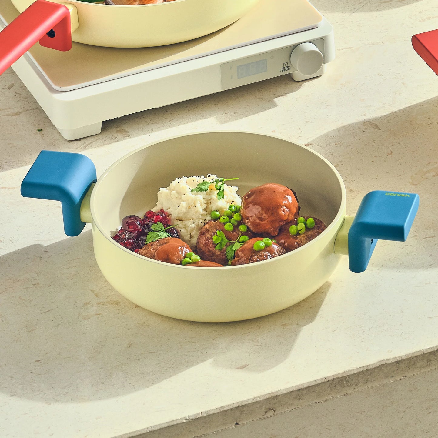 Danish Cookware/حلة18سم+غطاء زجاج