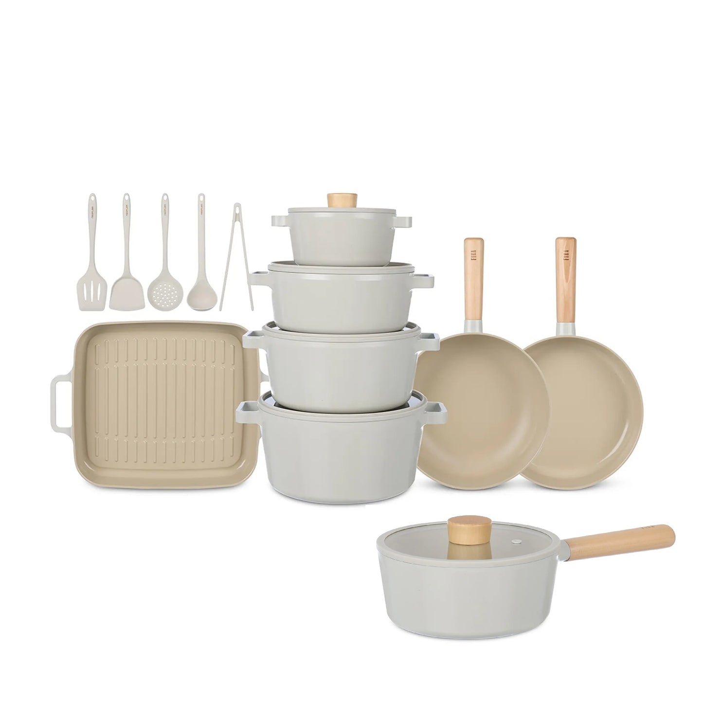 طقم حلل نيوفلام فيكا 20 قطعة الأصلي (كوري) - لون أوف وايت