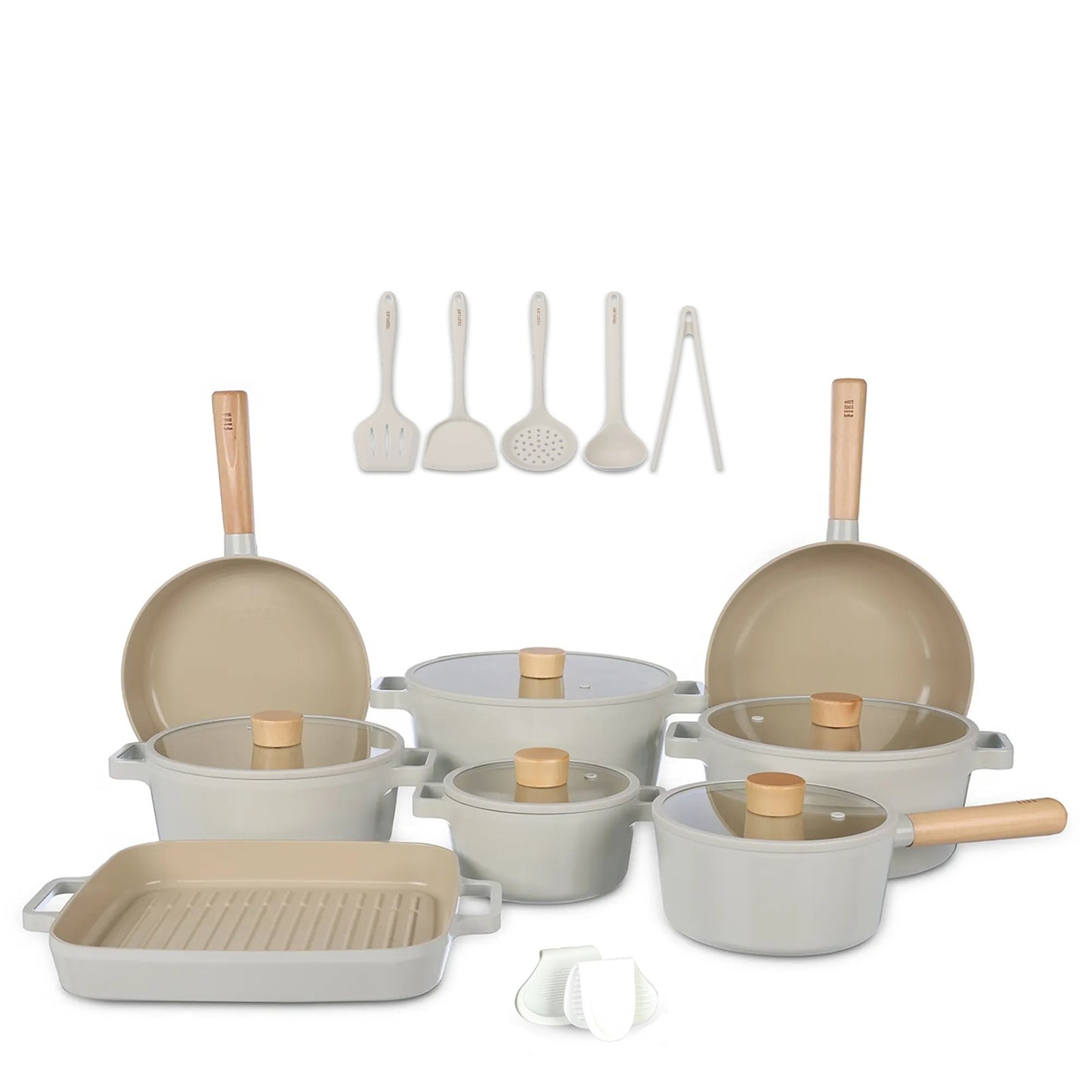 طقم حلل نيوفلام فيكا 20 قطعة الأصلي (كوري) - لون أوف وايت