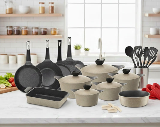 طقم طقم حلل جرانيت نيوفلام، 26 قطعه - وورم