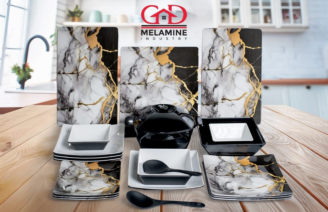 طقم عشاء ميلامين جي دي (GD) ماليزي 38 قطعة