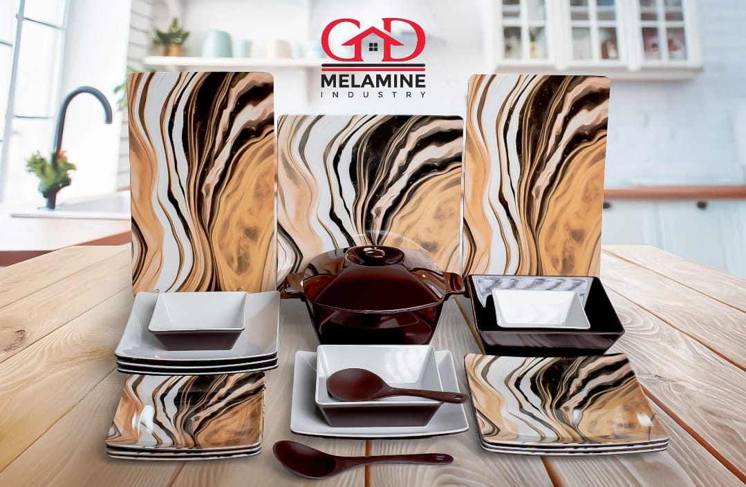 طقم عشاء ميلامين جي دي (GD) ماليزي 38 قطعة