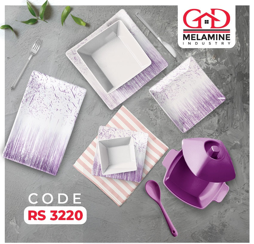 طقم عشاء ميلامين جي دي (GD) ماليزي 38 قطعة