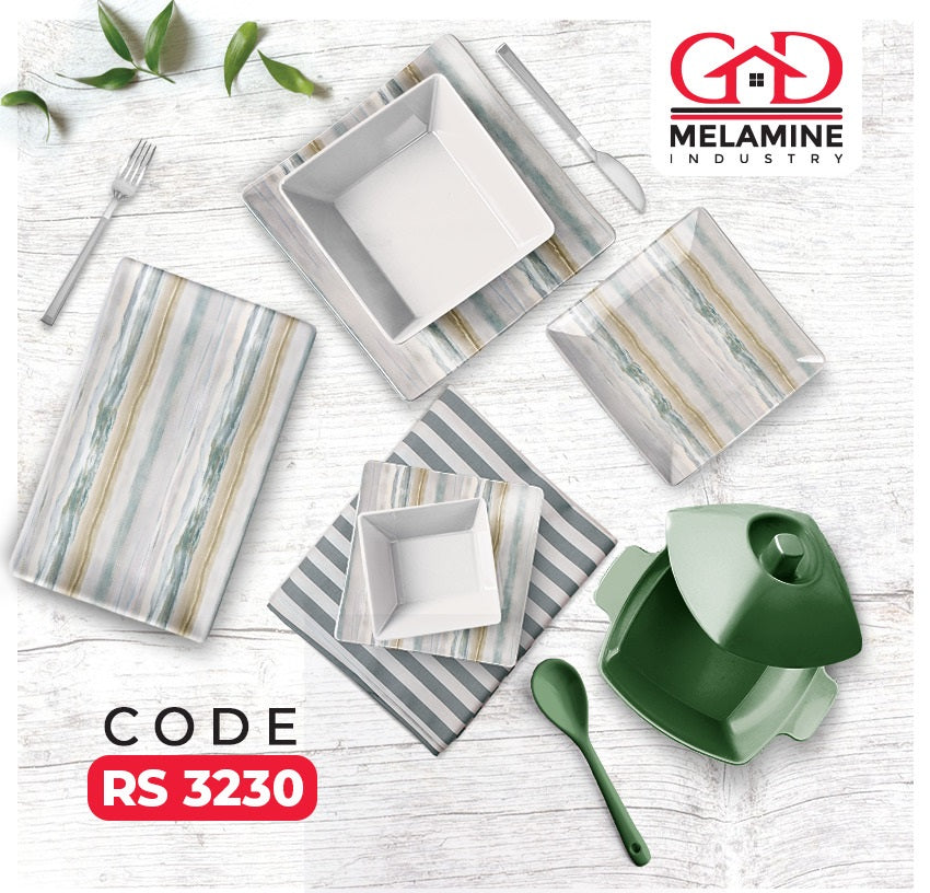 طقم عشاء ميلامين جي دي (GD) ماليزي 38 قطعة