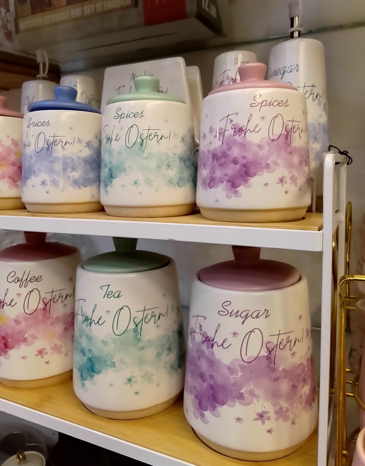 طقم توابل بورسلين 12 قطعة تركي على حامل