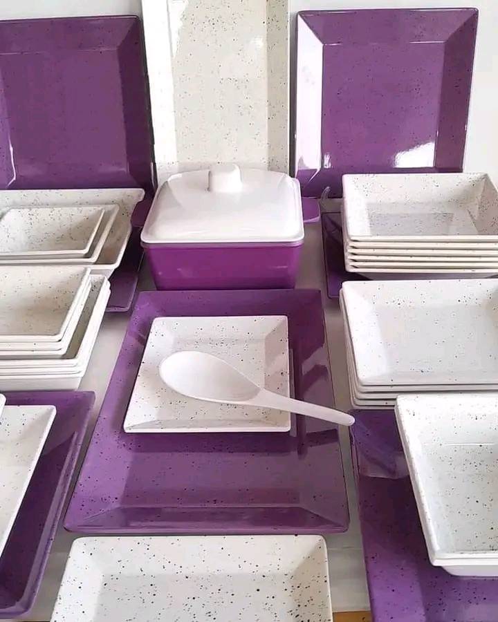 طقم ميلامين الشريف كلاسيك 38 الوان مختلفه