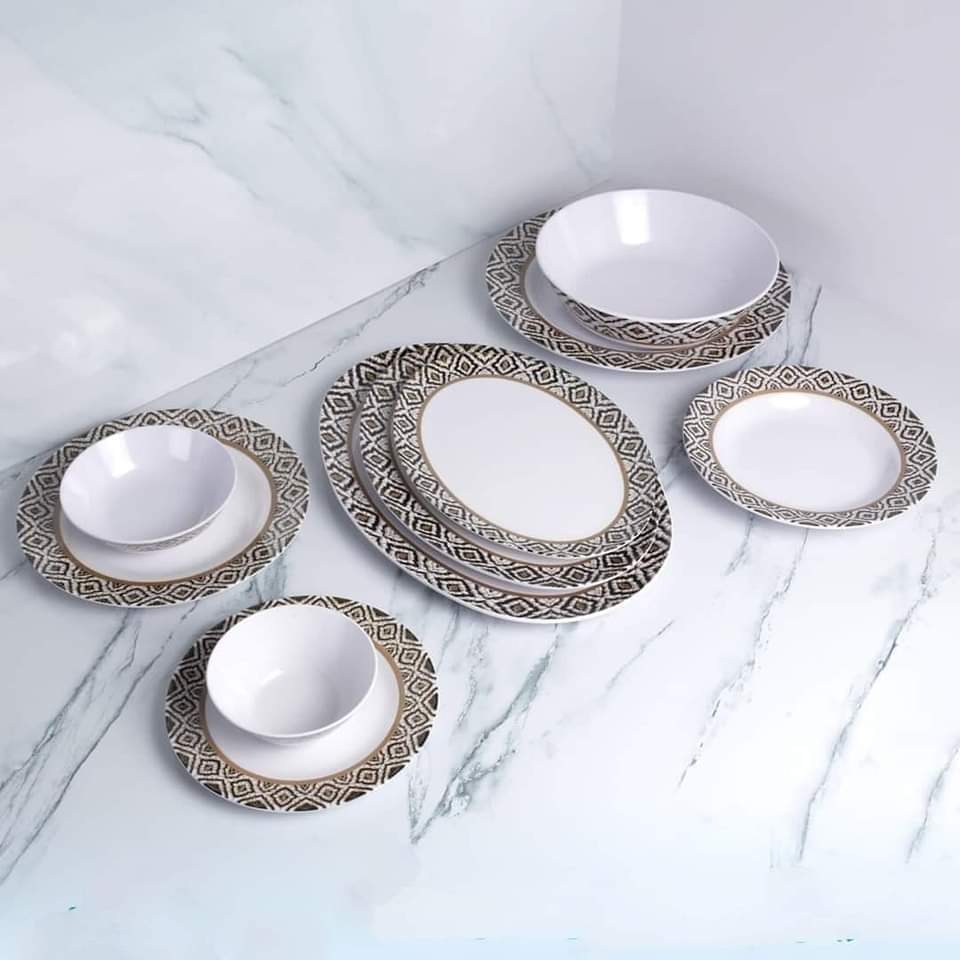 طقم ميلامين الشريف 40 قطعة مدور