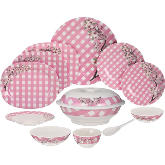 طقم عشاء ميلامين الشريف 38 قطعة (تصميم مدور مودرن) - أصلي