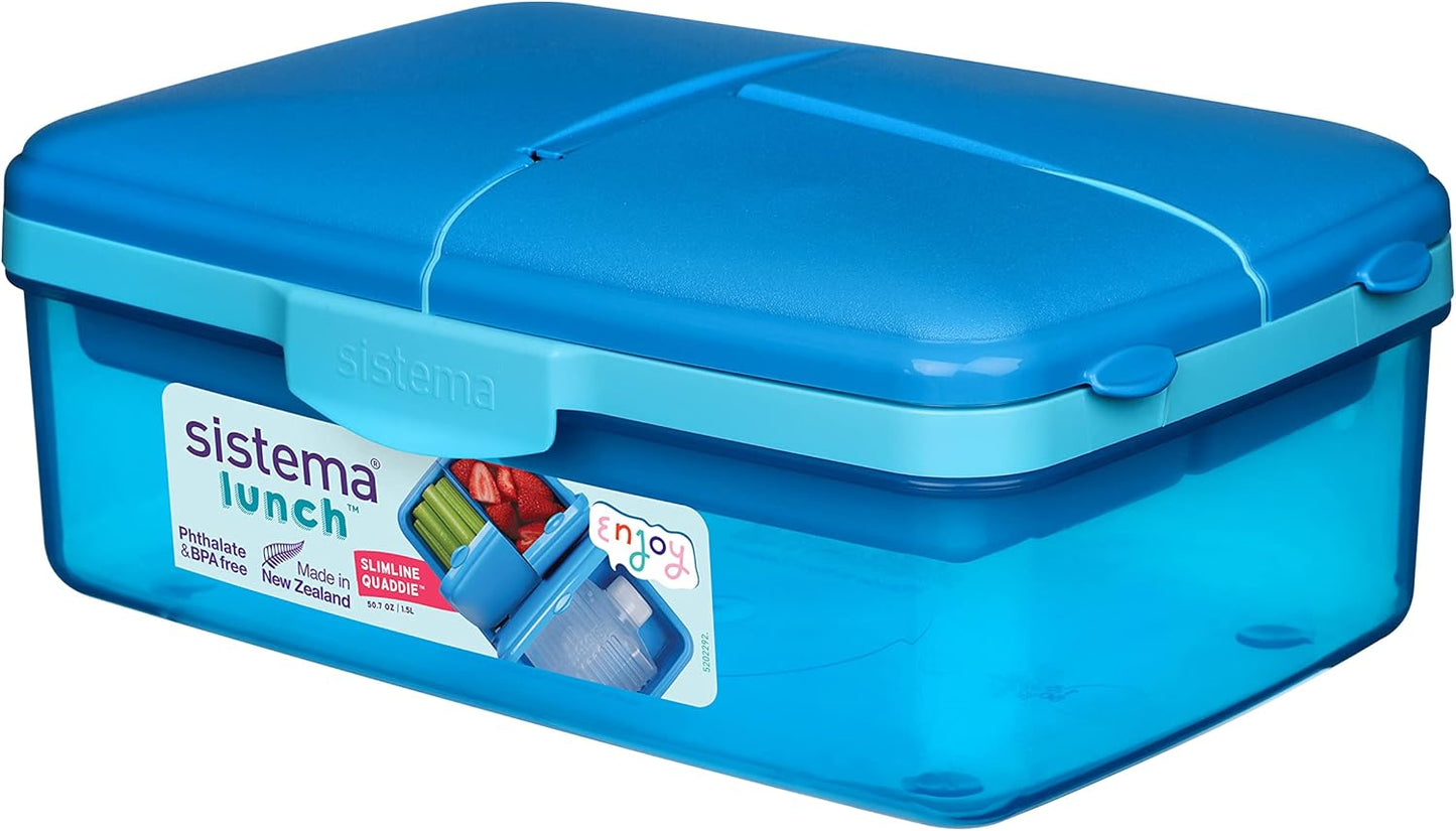 Sistema Quaddie Coloured lunch box 1.5 Liter