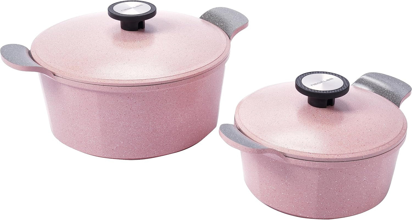 طقم حلل نيوفلام جرانيت كوري أصلي 9 قطع - متوفر بـ 4 ألوان عصرية