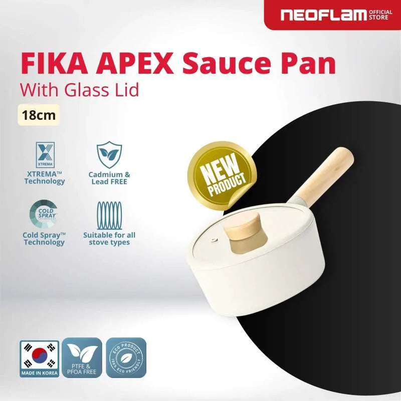 Fika Apex/كسرولة18سم+غطاء زجاج